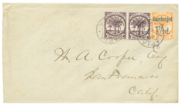 1322 DAVIS POST : 1895 1/2d(x2) + 1 1/2d On 2d Canc. APIA SAMOA On Envelope To SAN FRANCISCO(USA). Vvf. - Autres & Non Classés