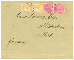 1323 "SAMOA - DAVIS POST" : 1896 2d(x2)+ 2 1/2d(x2) Canc. APIA On Envelope To GERMANY. Superb. - Andere & Zonder Classificatie