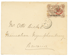 1328 1896 P./Stat 18 CENTS On 30c Canc. SEYCHELLES To BAVARIA. Vvf. - Seychellen (...-1976)