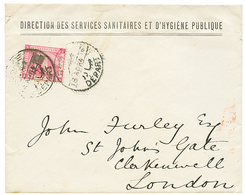 1382 RED CROSS - SERVICES SANITAIRES : 1884 1p Canc. CAIRE On Printed Envelope "DIRECTION SERVICES SANITAIRESZ ET HYGIEN - Autres & Non Classés