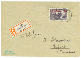 1406 JAFFA - GERMAN P.O : 1906 15 P On 3 MARK Canc. JAFFA On REGISTERED Envelope To GERMANY. Signed BOETHE. Vf. - Palestina