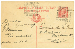 1408 JERUSALEM - Italian P.O : 1909 ITALY P./Stat 10c Canc. GERUSALELMME UFF.POSTALE ITALIANO To FRANCE. Vf. - Palestine