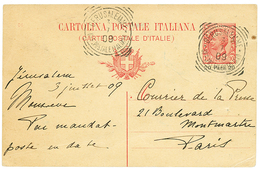 1408 JERUSALEM - Italian P.O : 1909 ITALY P./Stat 10c Canc. GERUSALELMME UFF.POSTALE ITALIANO To FRANCE. Vf. - Palästina