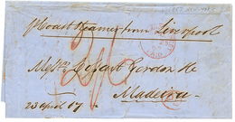 1425 1867 LOMBARD STREET PAID On Entire Letter From NEW-YORK To MADEIRA. Vvf. - Other & Unclassified