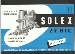 SOLEX Notice N° 68 - Matériel Et Accessoires