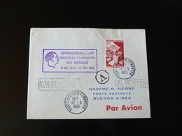 25 IEME ANNIVERSAIRE DE LA 1 ERE TRAVERSEE DE L'ATLANTIQUE SUD PAR MERMOZ  -  CACHET V  - - 1927-1959 Covers & Documents