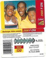 @+ Niger - Prépayée Celtel - 2500 FCFA - 3 Hommes - Aout 2005 - Code NG 2500 - Niger