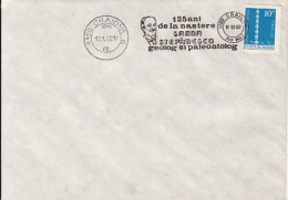 72535- SABBA STEFANESCU, GEOLOGIST, SPECIAL POSTMARK ON COVER, ENDLESS COLUMN STAMP, 1982, ROMANIA - Storia Postale