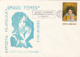 72571- INTERNATIONAL WOMEN'S DAY, MARCH 8, SPECIAL COVER, PAINTING STAMP, 1985, ROMANIA - Briefe U. Dokumente