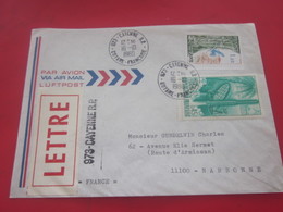 LA GUYANE Cachets à Date Manuels 973 CAYENNE RP-1980-Lettre Par Avion Avec Timbre Collection De France+griffe Ex-colonie - Storia Postale