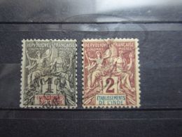 VEND BEAUX TIMBRES D ' INDE N° 1 + 2 !!! (b) - Used Stamps