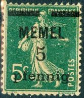 MEMEL, SEMEUSE CAMEE, 1920, FRANCOBOLLI NUOVI (MLH*) Michel 18b    Scott 18 - Nuovi