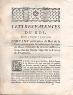 LETTRES  PATENTES  Du ROI  Du 3 Août 1766 - 8 Pages - Décrets & Lois