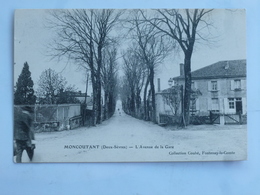 C.P.A. 79 MONCOUTANT : L'Avenue De La Gare, Animé, Timbre En 1911 - Moncoutant