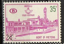 PIA - BEL -  1964 - Stazione Centrale Di Anversa - Francobollo Precedente Sovrastampato-  (Yv PACCHI 377) - Equipaje [BA]