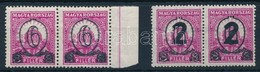 ** 1931 Kisegít? Pár 6f/8f 502B + 1932 Kisegít? Pár 2f/6f 518 (90.000) (ráncok / Creases) - Altri & Non Classificati