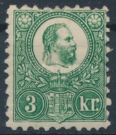 * 1871 Réznyomat 3kr, élénk Friss Szín (29.000) (gumitörések / Creases) - Other & Unclassified