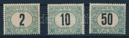 ** 1905 Zöldportó 2f, 10f és 50f 15-ös Fogazással (15.000) (50f Rövid Fogak) - Other & Unclassified