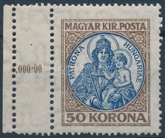 ** 1921 Koronás Madonna 50K Bal Oldalon Kis üres Mez?vel - Andere & Zonder Classificatie