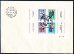 1981 Magyarországi Nemzetiségek Népviselete Vágott Blokk FDC (4.000) - Other & Unclassified