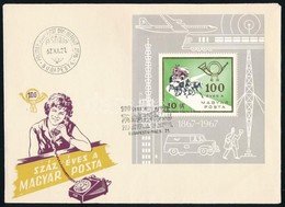 1967 100 éves A Magyar Posta 'talpas' Blokk FDC-n / Mi Block 60I. FDC - Other & Unclassified