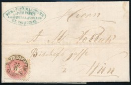 1864 5kr Levélen ,,N.TAPOLCSÁN' - ,,WIEN' - Autres & Non Classés