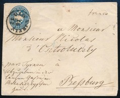 ~1865 10kr Levélen 'VÁG ÚJHELY' - Other & Unclassified