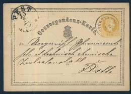 1870 Díjjegyes Levelez?lap / PS-card 'GYERTYAMOS' - 'PEST' - Andere & Zonder Classificatie