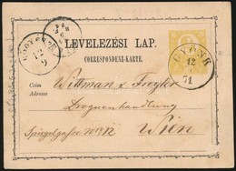 1871 Díjjegyes Levelez?lap ,,GYÖNK' - Other & Unclassified