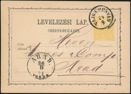 1871 2kr Díjjegyes Levelez?lap / PS-card 'VAJDA-HUNYAD' - 'ARAD/VÁROS' - Altri & Non Classificati