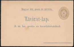 1896 Használatlan 31kr Díjjegyes Távirat-lap - Altri & Non Classificati