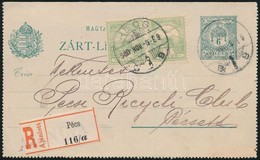 1900 Helyi Ajánlott Zárt Levelez?lap 'PÉCS' - Andere & Zonder Classificatie