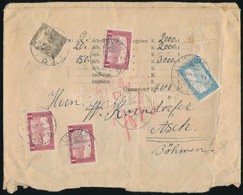 1918 Pénzes Levél Arató-Parlament 3,95K Bérmentesítéssel 70f Portóval (hajtóka Hiányzik) - Other & Unclassified