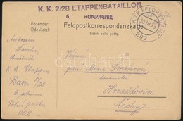 1915 Tábori Posta Levelez?lap 'K.K. 2/28 ETAPPENBATAILLON' + 'FP 202' - Altri & Non Classificati