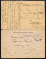 1917 2 Db  Levelez?lap Dániai Hadifogolytáborból - Other & Unclassified