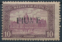 ** Fiume 1918 Parlament 10K Kézi Felülnyomással, Hiányos 'M' Bet?vel (90.000) / Mi 25 With Manual Overprint. Signed: Bod - Other & Unclassified