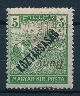 * Nagyvárad 1919 Arató/Köztársaság 5f Fordított Felülnyomással, Bodor Vizsgálójellel - Autres & Non Classés