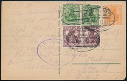 SHS 1921 Képeslap Németországból Pécsre Bátaszéki Szerb Cenzúrával / Postcard From Germany To Pécs With Serbian Censorsh - Other & Unclassified