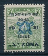 ** Nyugat-Magyarország II. 1921 Arató 50f Hármaslyukasztással Garancia Nélkül (60.000) - Autres & Non Classés