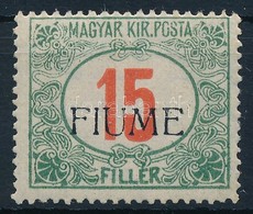 * Fiume 1918 Pirosszámú Portó 15f Garancia Nélkül (*30.000) - Other & Unclassified