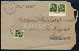 1945 (2. Díjszabás) Távolsági Levél Kisegít? 3 X 1P/1P Bérmentesítéssel, Kétszer Felhasznált Kifordított Borítékon, Szét - Other & Unclassified