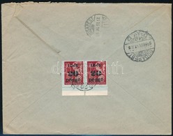 1945 (5. Díjszabás) Helyi Levél Kisegít? 2 X 20P/30f Bérmentesítéssel, Az El?z? Díjszabás Szerint Bérmentesítve - Other & Unclassified