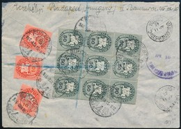 1946 (9. Díjszabás) Ajánlott Levél Vancouver/ Kanadába Küldve12 Db Lovasfutár Bélyeggel Bérmentesítve / Registered Cover - Other & Unclassified