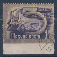 O 1951 Ötéves Terv II. 1Ft Alul Fogazatlan ívszéli Bélyeg - Altri & Non Classificati