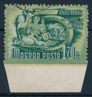 O 1951 Ötéves Terv II. 1,70Ft Alul Fogazatlan ívszéli Bélyeg - Altri & Non Classificati