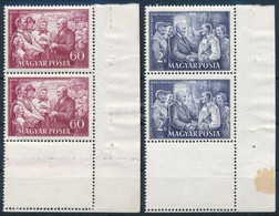 ** 1952 Rákosi 60f, 2Ft Párok Alul üres Mez?vel - Other & Unclassified