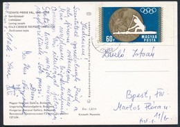 1969 Olimpiai érmesek 60f Vágott, A Szürke Szín Hiányával, Eltolódott Barna Színnyomattal, Képeslapon / Mi 2478 Imperfor - Andere & Zonder Classificatie