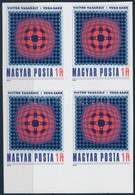 ** 1979 V. Vasarely: Vega-sakk Vágott ívszéli Négyestömb (12.000) / Mi 3382 Imperforate Margin Block Of 4 - Other & Unclassified