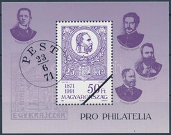 1991 Pro Philatelia II. Minta Blokk Téves évszámmal - Autres & Non Classés