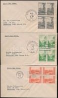 1935 Nemzeti Park Vágott Négyestömbök 10 Db FDC-n / National Park Imperforate Blocks Of 4 On 10 FDCs - Autres & Non Classés